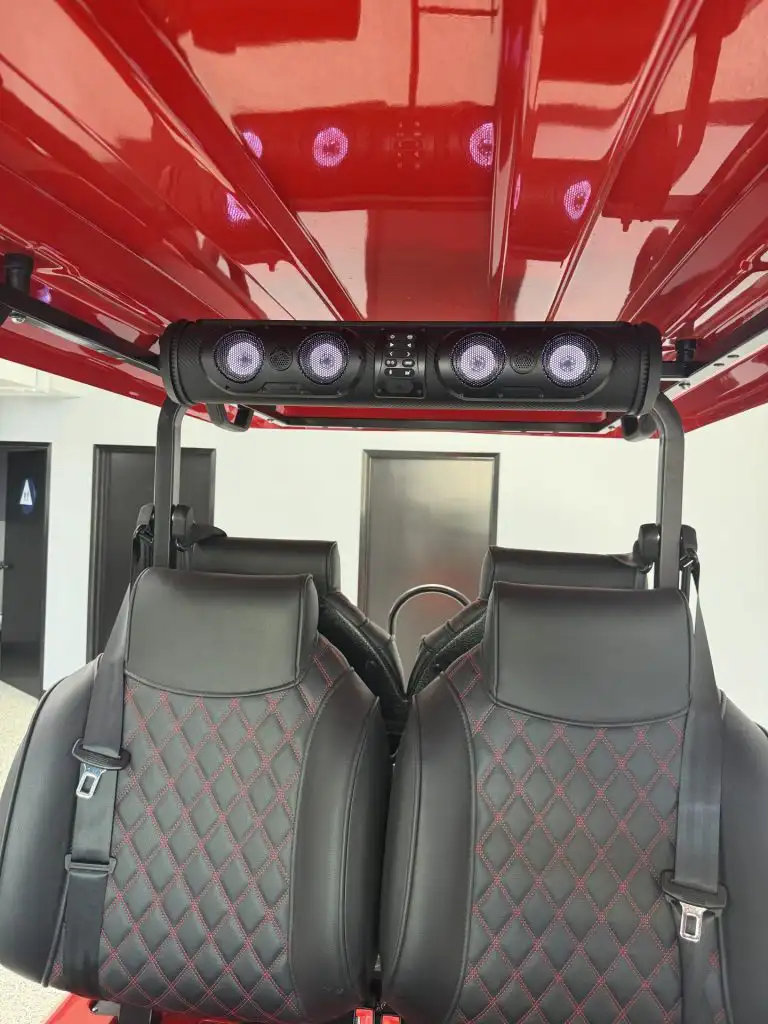 2025 Epic E40L Golf Cart speakers
