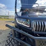 Evolution D5 Maverick front headlights in black golf cart