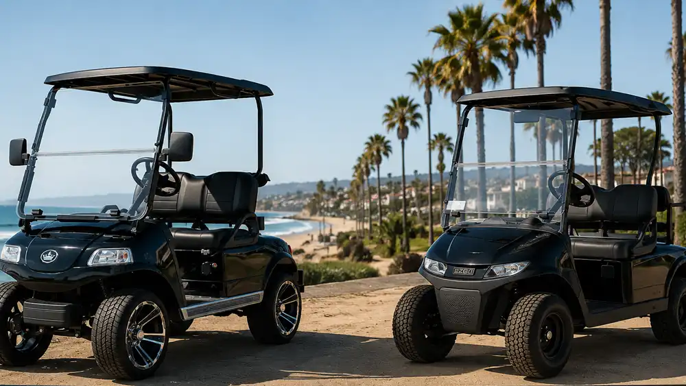Read more about the article Evolution vs EZGO Golf Carts: Which Is Better for California Buyers?