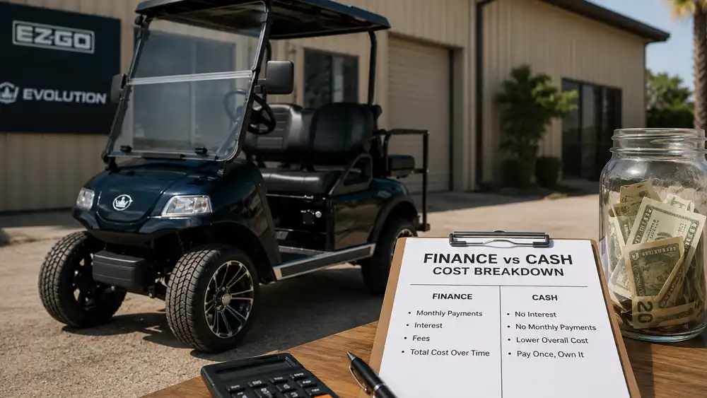Read more about the article Should You Finance a Golf Cart or Pay Cash? A Real Cost Breakdown