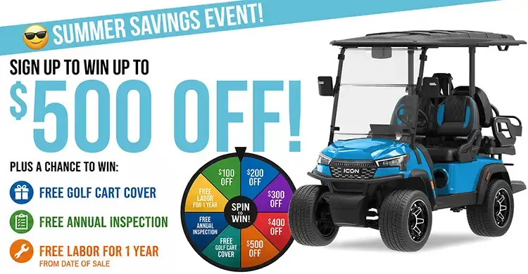 summer golf cart discounts